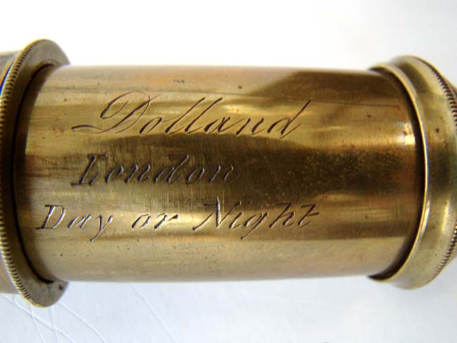 An Antique Mariner's Three-draw Telescope with inset signal flag chart by Dolland, London, circa 1850 — image 3
